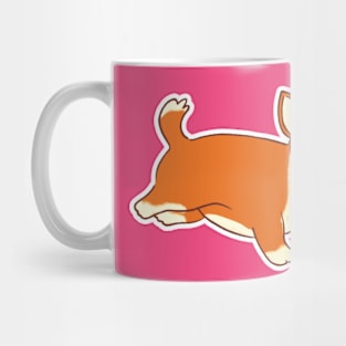 Cute Kawaii Corgi With Pink Donut Design Mug